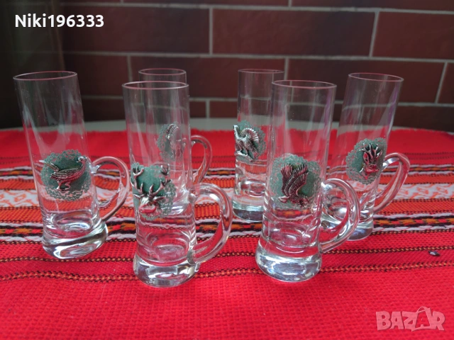 Луксозен немски комплект чаши за шнапс/ликьор - 6 бр.