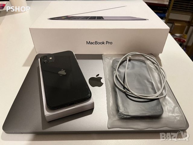 MacBook pro 16ram + Iphone 11 64gb с кейсове, снимка 1 - Apple iPhone - 45201513