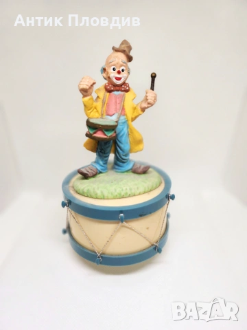 Керамичен музикален карусел – клоун, снимка 2 - Декорация за дома - 53382131