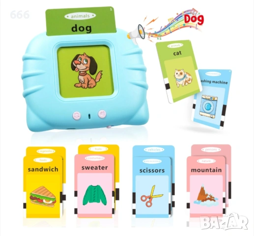 Образователна играчка с говорещи флаш карти, за деца 2-6 години, снимка 2 - Образователни игри - 53333014
