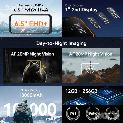 Rugged Android 13 смартфон IIIF150 B2 6.5"FHD+ , снимка 6 - Други - 52748275