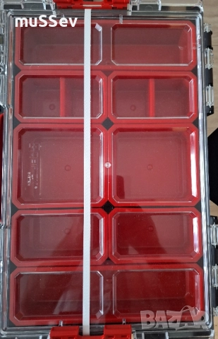 органайзер система за инструменти от 3 куфара с количка, снимка 6 - Куфари с инструменти - 51684875