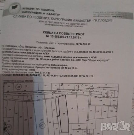 Парк отдих и култура в Пловдив продавам парцел, снимка 2 - Парцели - 36973418