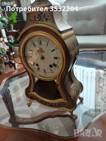 Настолен каминен часовник, снимка 2 - Антикварни и старинни предмети - 53075357