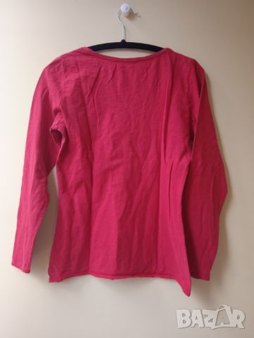САМО 3 лв.! Дамска червена блуза с дълъг ръкав - 100% памук, снимка 4 - Блузи с дълъг ръкав и пуловери - 45342246