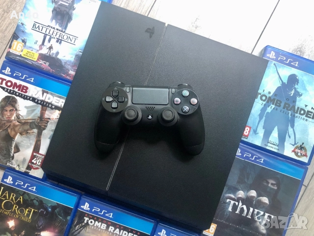 PlayStation 4 с джойстик 7 игри Tomb Raider, FIFA 16, Star Wars PS4, снимка 4 - PlayStation конзоли - 49245275