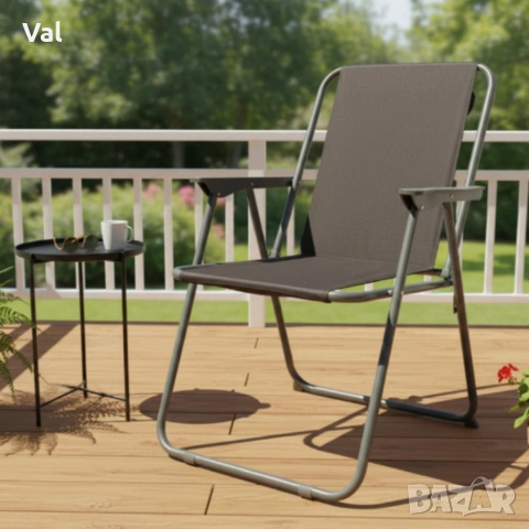 Сгъваем градински стол - стилен, лек и удобен, снимка 5 - Градински мебели, декорация  - 53822887