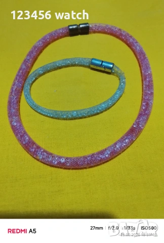 Красив колие гривна със кристали, снимка 2 - Бижутерийни комплекти - 53638127