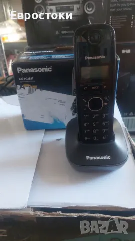 Безжичен DECT телефон Panasonic KX-TG1611 с течнокристален черно-бял дисплей, снимка 4 - Стационарни телефони и факсове - 47826675