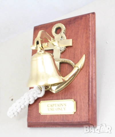 Камбана с котва от плътен месинг, полирана. , снимка 5 - Колекции - 54000357