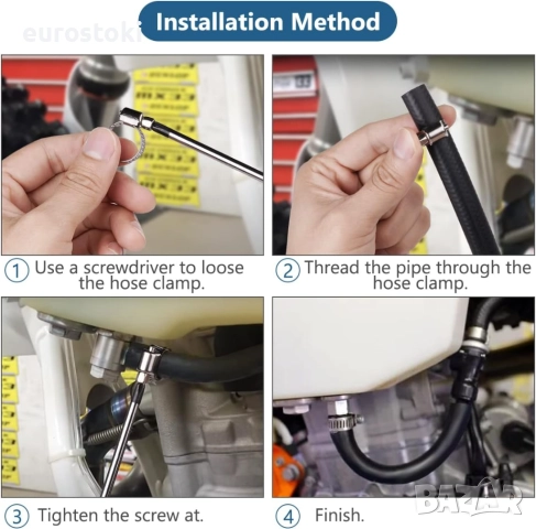 URAQT Комплект маркуч за гориво с вътрешен диаметър 5 мм и външен диаметър 11 мм, 1 метър, снимка 3 - Аксесоари и консумативи - 51766032