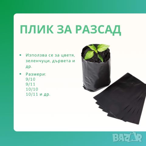 Плик за разсад за цветя, зеленчуци, дървета и др, снимка 1 - Разсади - 45776127