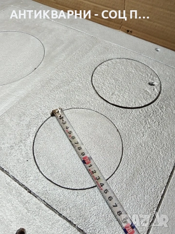 Соц Стара Голяма Чугунена Плоча За Камини Барбекюта Огнища 18кг. НОМЕР 1346., снимка 14 - Антикварни и старинни предмети - 54010544