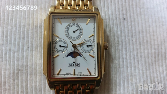 EDEN  кварцов , отлично работещ, коректно сменя дата, ден и месец