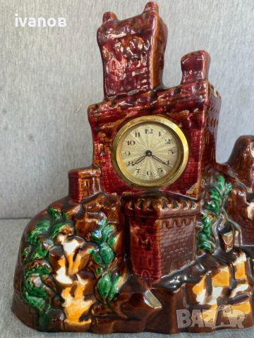 порцеланов часовник , снимка 2 - Антикварни и старинни предмети - 46128784