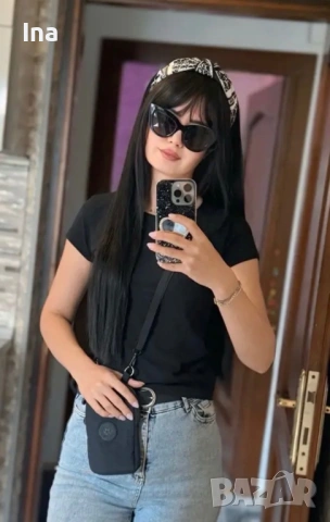 Черна дълга перука, снимка 5 - Аксесоари за коса - 52337753