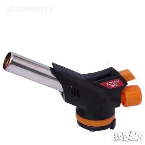 Газова горелка QM 509 C с пиезо запалване комплект с флакон, снимка 2 - Други инструменти - 49747754