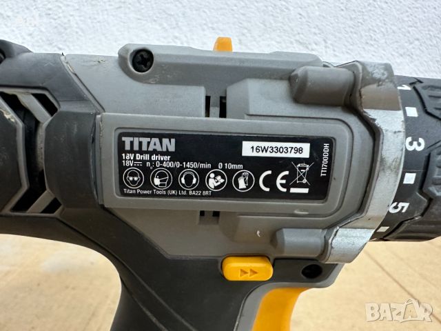 Винтоверт - Titan 18 V li ion , снимка 5 - Други машини и части - 46766484