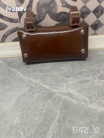 Винтидж кожена чанта за велосипед с инструменти, СССР 70-те г., снимка 2 - Части за велосипеди - 54158168