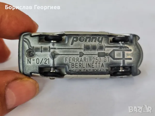 Количка Politoys Penny 1/66 Berlinetta Ferrari 250 GT, снимка 4 - Колекции - 46955272