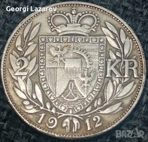 2 крони Лихтенщайн 1912, снимка 2 - Нумизматика и бонистика - 49632608