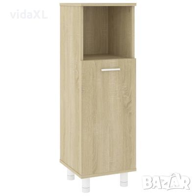 vidaXL Шкаф за баня, дъб сонома, 30x30x95 см, ПДЧ(SKU:802591