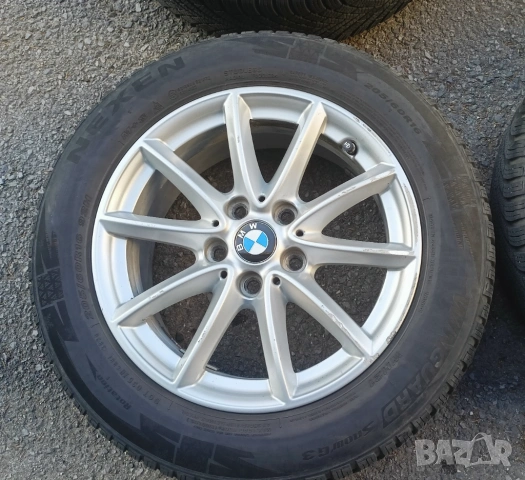 4 бр. джанти 16", 5x112 66 mm с зимни гуми 202/60/16, снимка 2 - Гуми и джанти - 53842726
