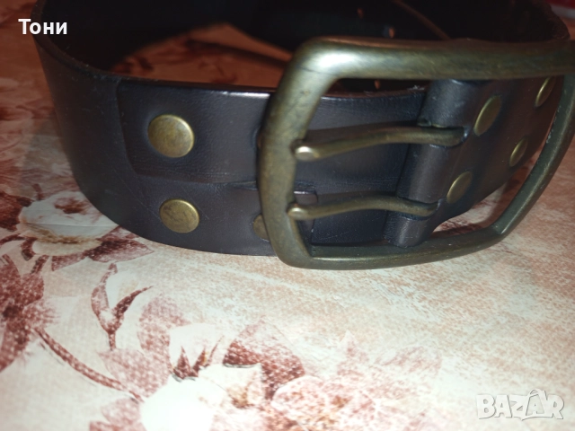 Нов Мъжки Колан Изцяло от Естествена Кожа 100см., снимка 8 - Колани - 52675782