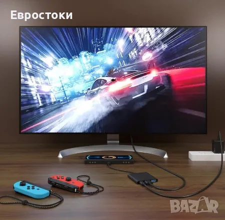 USB C към HDMI адаптер, 4K@60Hz, бързо зареждане PD 100W, USB 3.0 порт, цвят: черно, снимка 4 - Други - 48652349