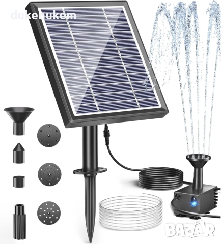 Соларен фонтан Biling 2.5W – с филтър и 6 дюзи