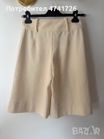 Светло бежови дамски бермуди, снимка 3 - Къси панталони и бермуди - 53524697