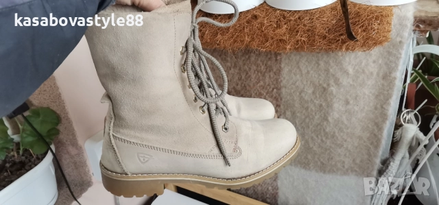 Ботуши Tamaris 39 Естествена кожа и велур , снимка 14 - Дамски ботуши - 52907327