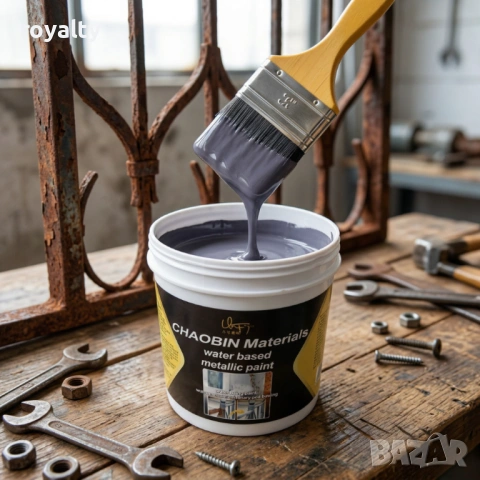 Водоустойчива метална боя за бързо премахване на ръжда - кремообразна на водна основа
