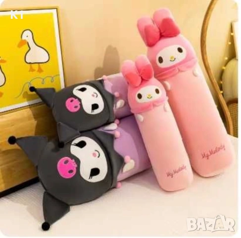 Плюшена играчка възглавница Hello Kitty Kuromi, 60см, Кити играчка, снимка 3 - Плюшени играчки - 53350338