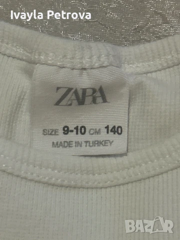 Момичешка блуза от ZARA 9-10 годишно, 140 см, снимка 3 - Детски Блузи и туники - 50634284