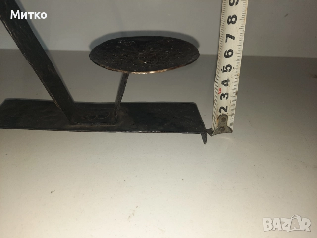 Ретро свещник от ковано желязо, снимка 7 - Други - 52678287