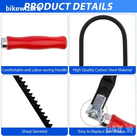 Комплект циркулярни триони с 8 остриета и рамка за метал и дърво прецизни разрези дървена дръжка НОВ, снимка 5 - Други инструменти - 53434758