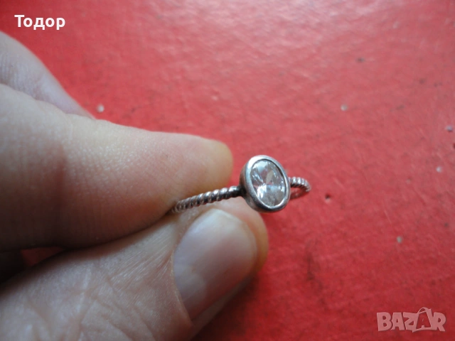 Уникален сребърен пръстен с камък, снимка 4 - Пръстени - 54080314