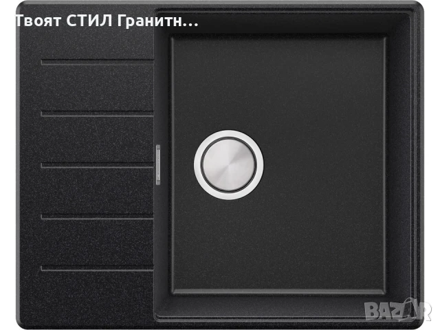 Графит кухненска гранитна мивка Копенхаген 50 Top 620х500