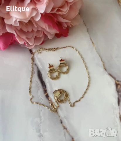 колие и обеци от неръждаема стомана , снимка 3 - Бижутерийни комплекти - 52854337