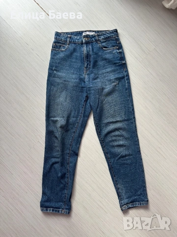 Дънки Zara в синьо и черно, снимка 4 - Дънки - 54235450