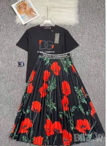 дамски комплекти тениска и дълга пола Dolce&Gabbana , снимка 7 - Комплекти - 46930455