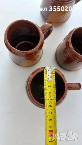 Чаши керамика, 3 броя, снимка 6 - Чаши - 51148978