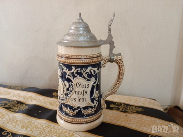 порцеланова чаша с метален капак, снимка 3 - Други ценни предмети - 53752828