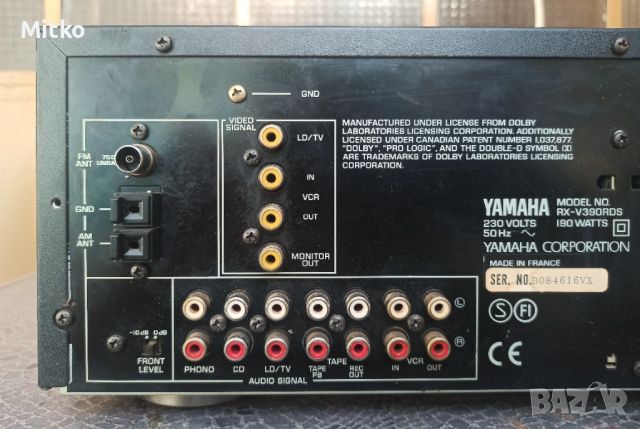 Ресивър Yamaha RX-V390RDS , снимка 5 - Ресийвъри, усилватели, смесителни пултове - 46420931