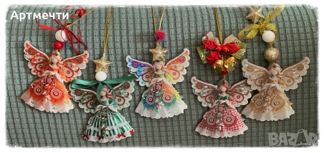 Коледни ангелчета, снимка 2 - Декорация за дома - 52775568