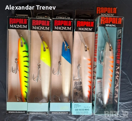 Воблери Rapala CDMAG-7,9,11,14,18, снимка 11 - Екипировка - 54168692