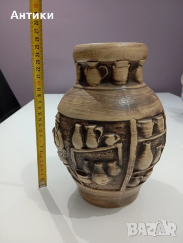 Керамична стара ваза Knodgen Keramik , снимка 2 - Вази - 52527393