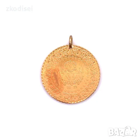 Златен медальон 3,50гр. 22кр. проба:916 модел:31744-5, снимка 2 - Колиета, медальони, синджири - 50254227