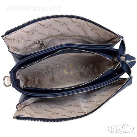 Ежедневна дамска чанта AMORE Ludovica - Navy Blue, снимка 5 - Чанти - 53584269